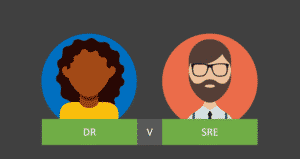 Illustration comparing DR vs SRE roles