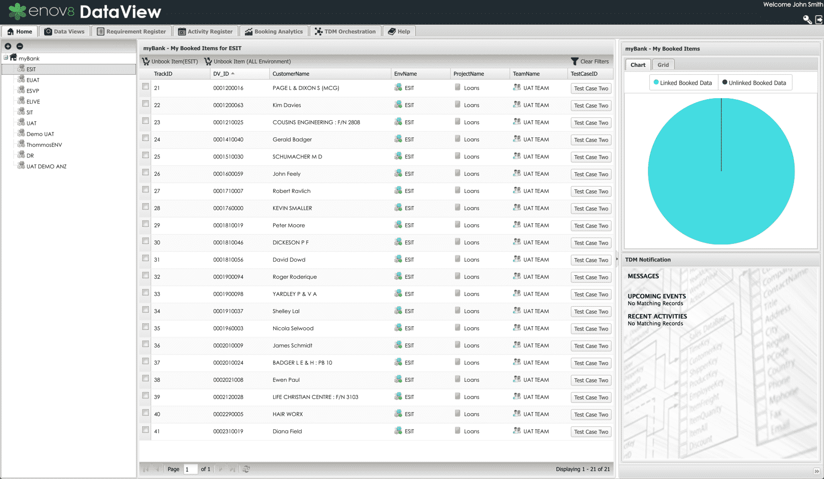 Enov8's DataView Home Screenshot