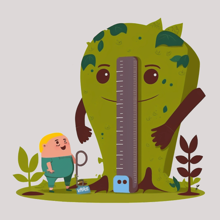 Illustration of a cartoon with a measuring scale for the post titled Measuring Your DevOps Maturity