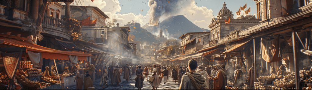 Illustration of the disaster at Pompeii