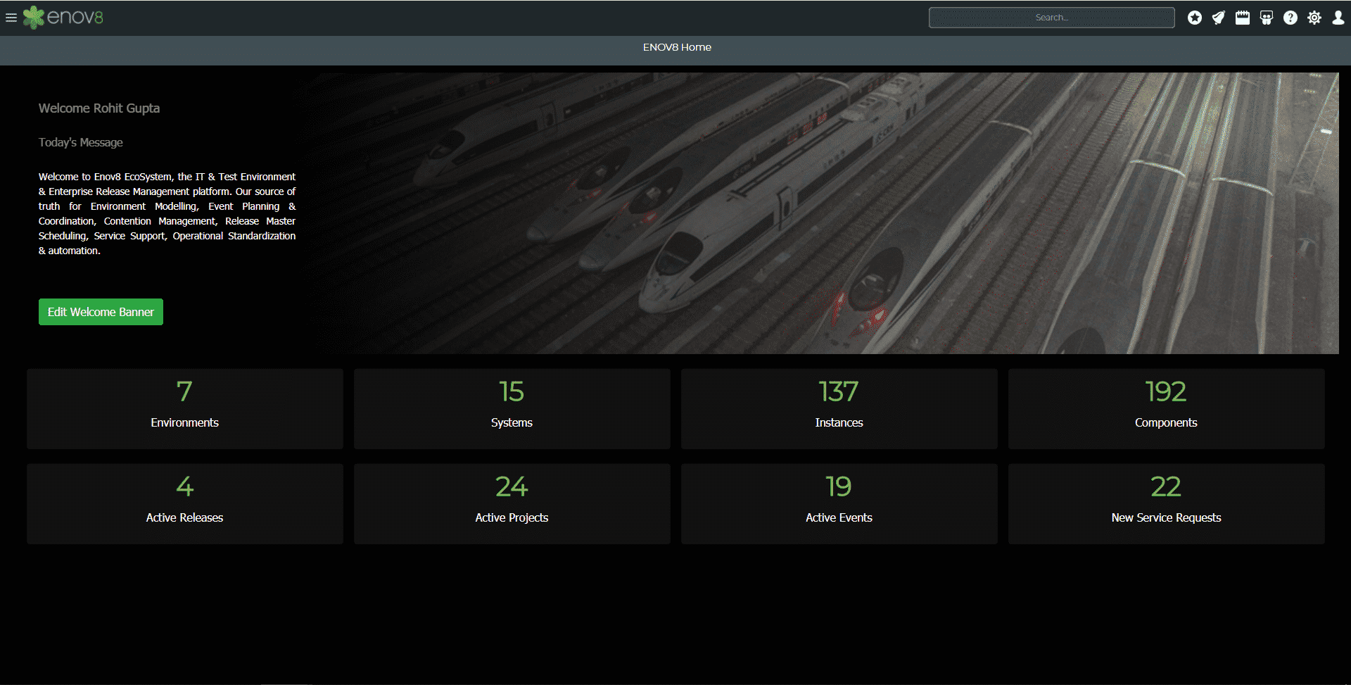 Home Page Release Trains
