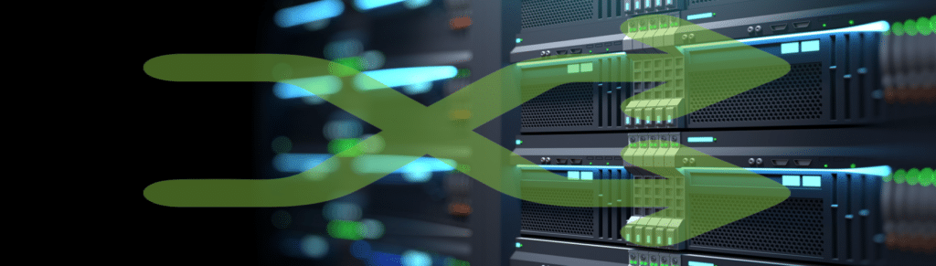 Abstract image of a server rack representing environment drift.