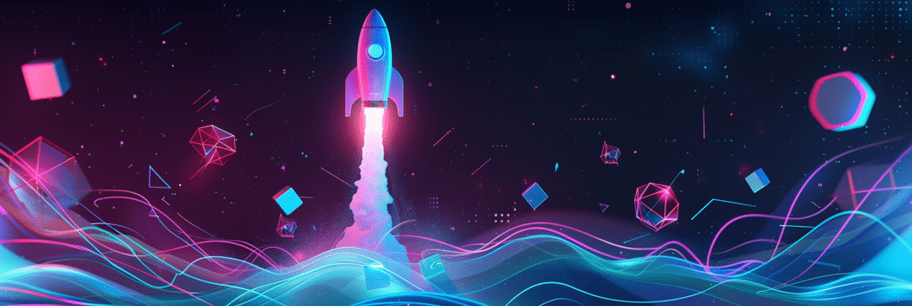 Illustration of a rocket