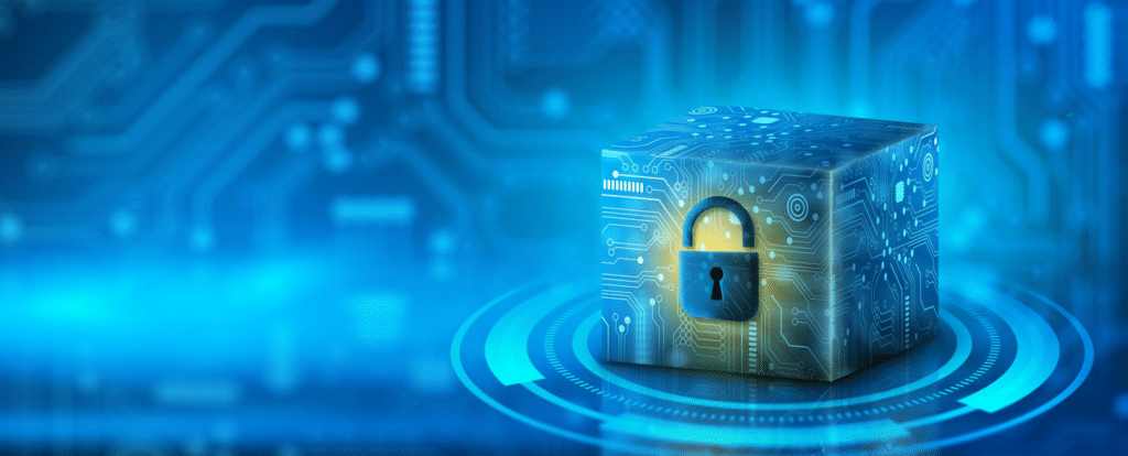 Illustration of a secure digital box