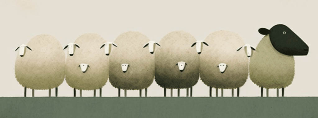 Sheep Clones in a Row to represent the post titled data cloning