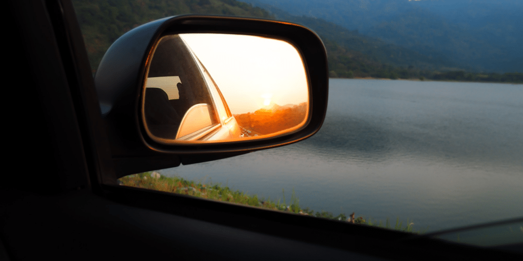 Blind spots in a mirror
