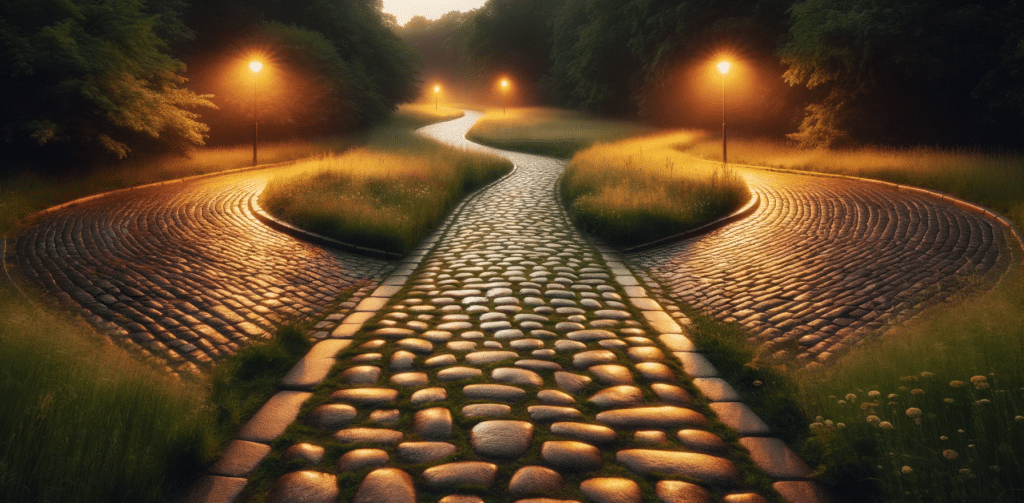 A paved road