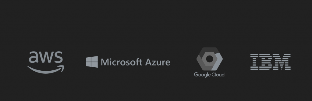 Header consisting of cloud logos