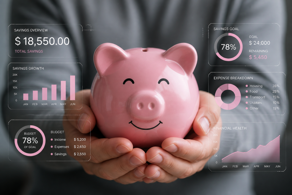 A person holding a piggy bank representing the ROI of data security