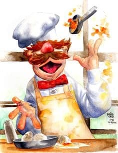 Illustration of a pizza chef for the post test enviornment pizza